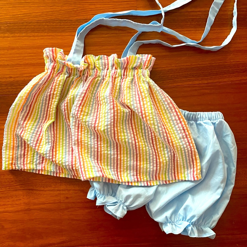 EUC never worn rainbow top & bottom set